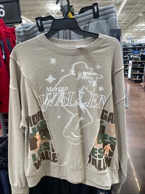 Morgan Wallen Beige Graphic Sweatshirt